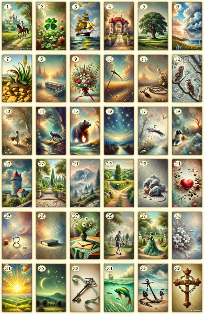 Rokoko Lenormand Gesamtdeck